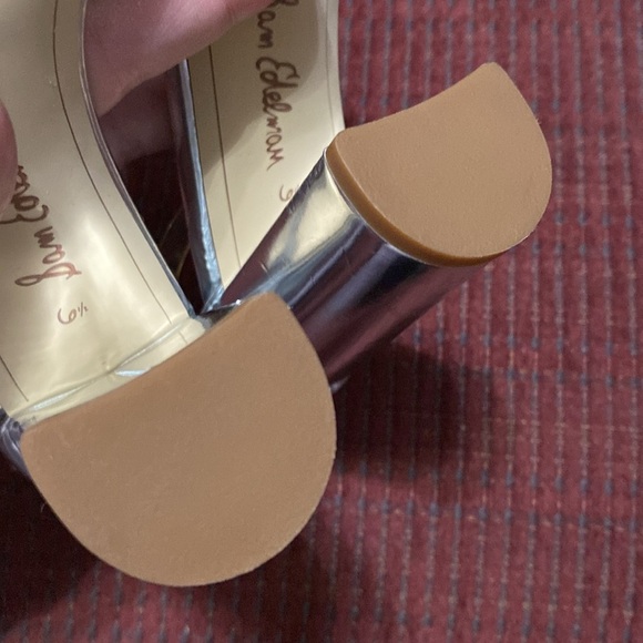 SAM‎ EDELMAN “YARO” SILVER BLOCK HEELS W/CLEAR STRAPS - Picture 14 of 15